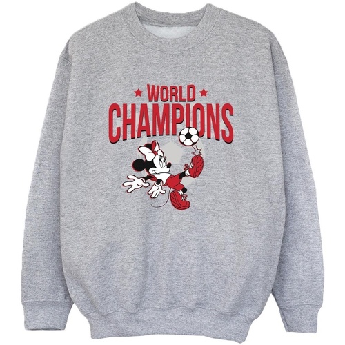 Vêtements Garçon Sweats Disney Minnie Mouse World Champions Gris
