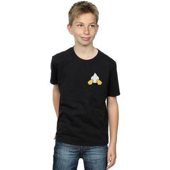 Vêtements Garçon T-shirts manches courtes Disney Donald Duck Backside Breast Print Noir