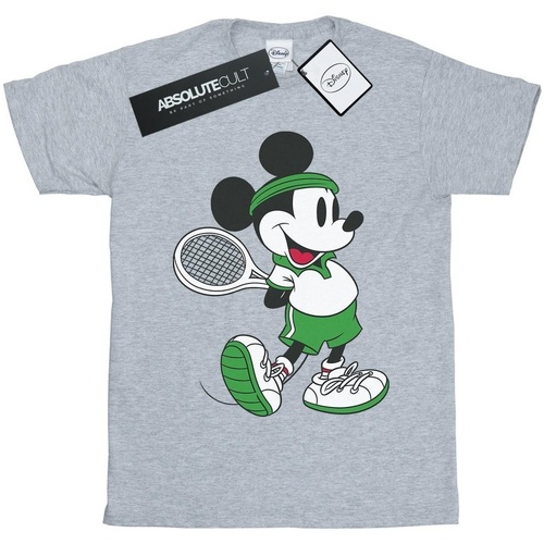 Vêtements Fille T-shirts manches longues Disney Mickey Mouse Tennis Gris