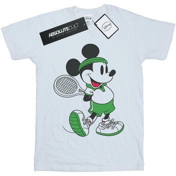 Vêtements Fille T-shirts manches longues Disney Mickey Mouse Tennis Blanc