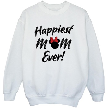 Vêtements Garçon Sweats Disney Minnie Mouse Happiest Mom Ever Blanc