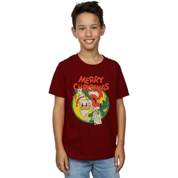 Vêtements Garçon T-shirts manches courtes Disney Donald Duck Merry Christmas Multicolore