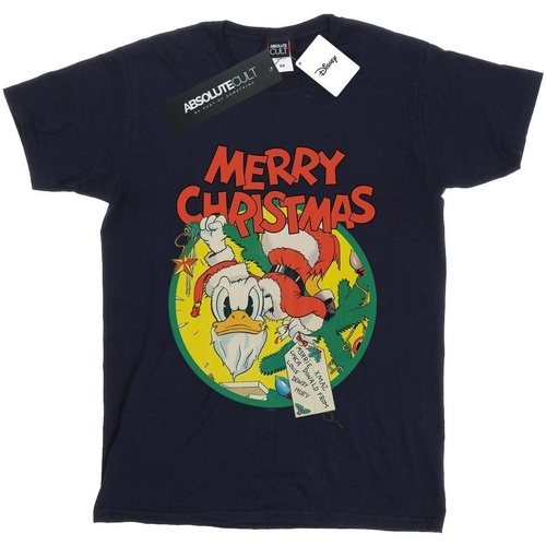 Vêtements Garçon T-shirts manches courtes Disney Donald Duck Merry Christmas Bleu