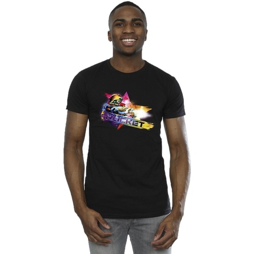 Vêtements Homme T-shirts manches longues Marvel Guardians Of The Galaxy Abstract Rocket Raccoon Noir