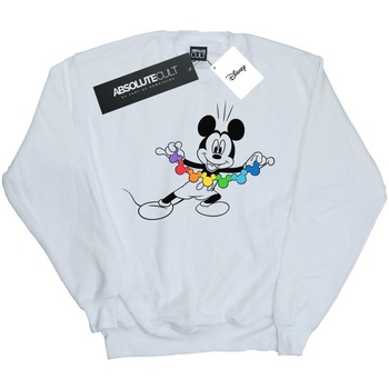 Vêtements Fille Sweats Disney Mickey Mouse Rainbow Chain Blanc