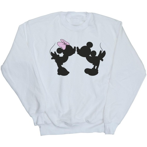Vêtements Fille Sweats Disney Mickey Minnie Kiss Silhouette Blanc