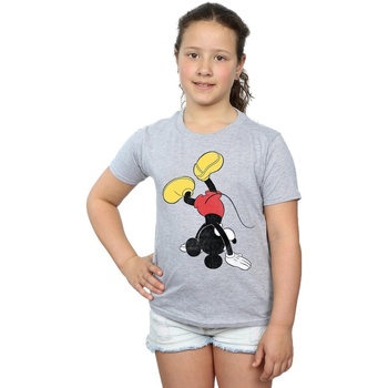 Vêtements Fille T-shirts manches longues Disney Mickey Mouse Upside Down Gris