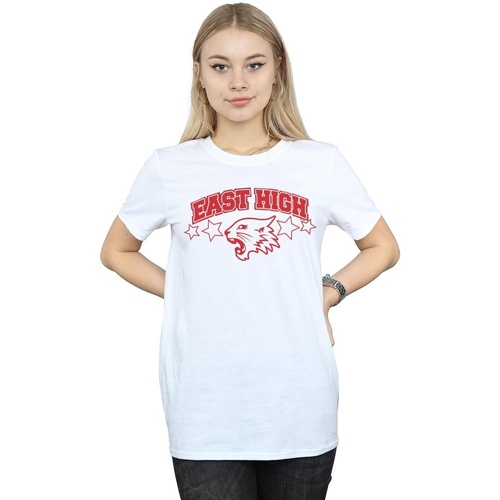 Vêtements Femme T-shirts manches longues Disney High School Musical The Musical Wildcat Stars Blanc
