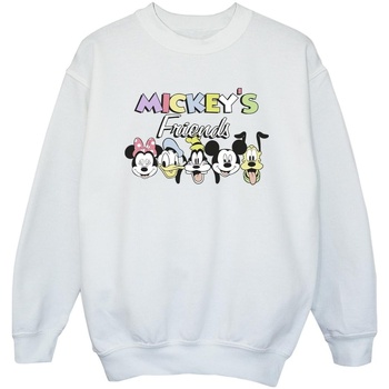 Vêtements Fille Sweats Disney Mickey Mouse And Friends Faces Blanc