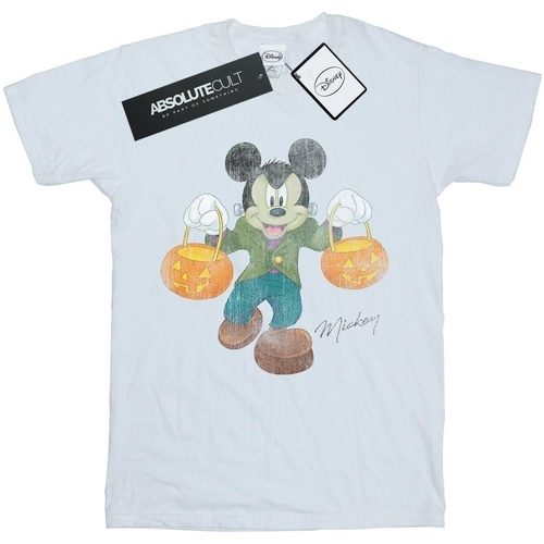 Vêtements Fille T-shirts manches longues Disney Frankenstein Mickey Mouse Blanc