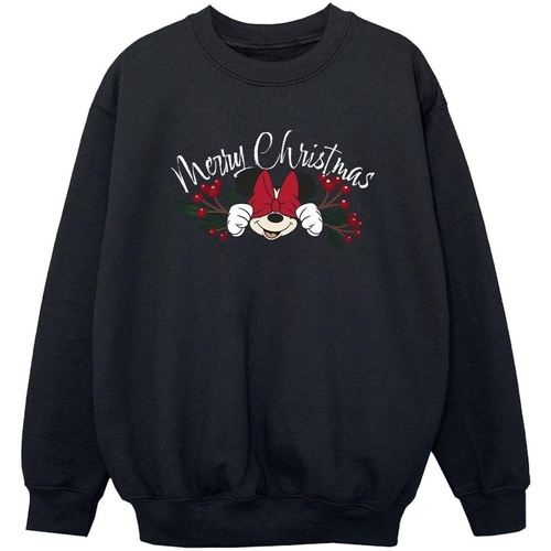 Vêtements Garçon Sweats Disney Minnie Mouse Christmas Holly Noir