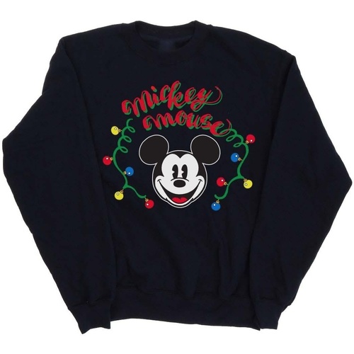 Vêtements Fille Sweats Disney Mickey Mouse Christmas Light Bulbs Bleu