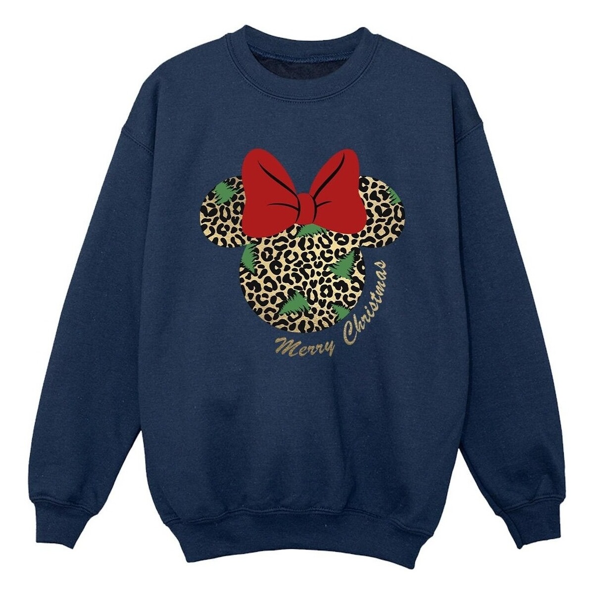 Vêtements Garçon Sweats Disney Minnie Mouse Leopard Christmas Bleu
