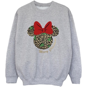 Vêtements Garçon Sweats Disney Minnie Mouse Leopard Christmas Gris