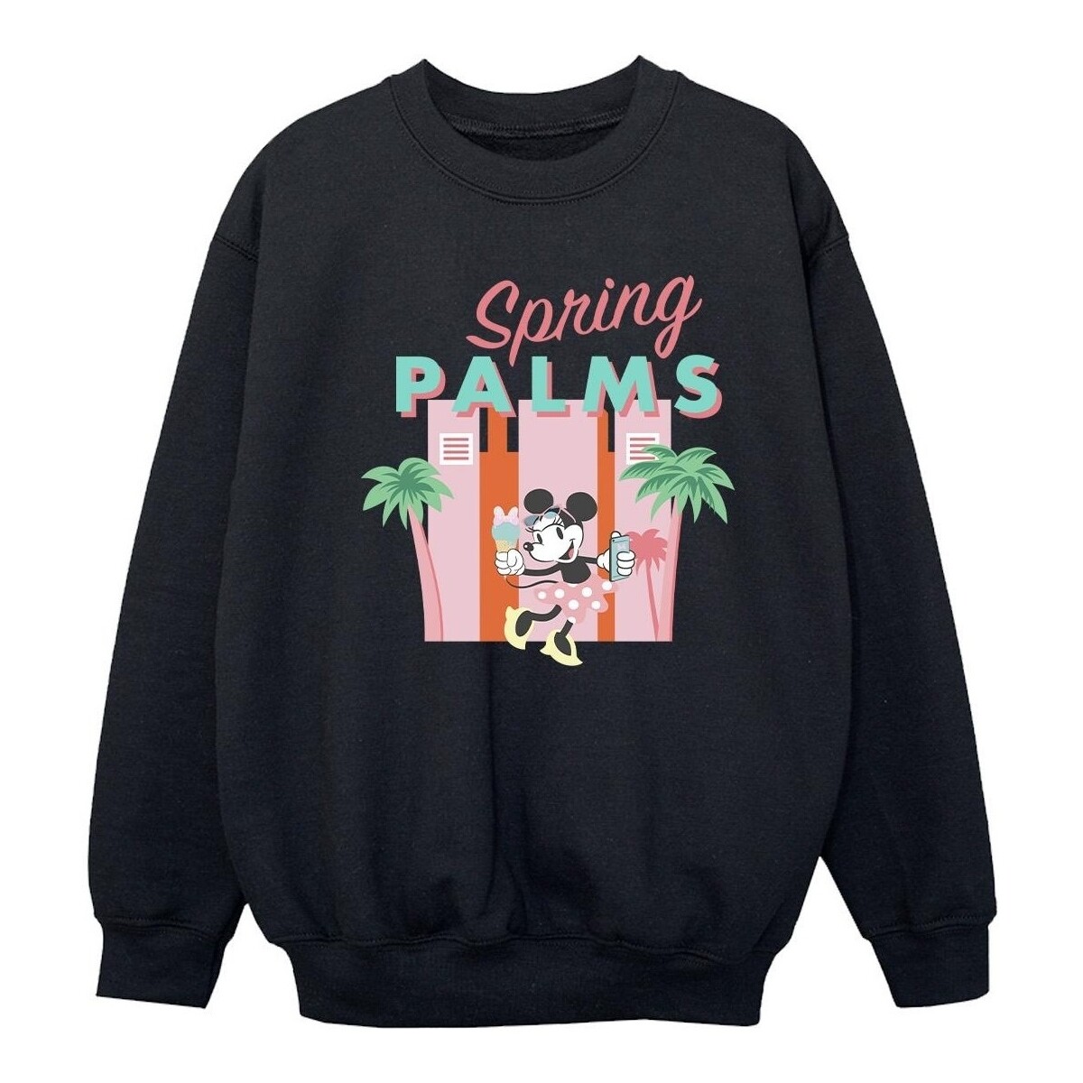Vêtements Fille Sweats Disney Minnie Mouse Spring Palms Noir