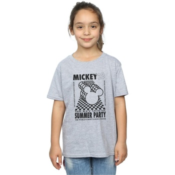 Vêtements Fille T-shirts manches longues Disney Mickey Mouse Summer Party Gris