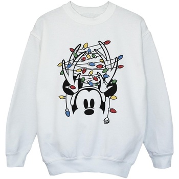 Vêtements Fille Sweats Disney Mickey Mouse Christmas Head Lights Blanc