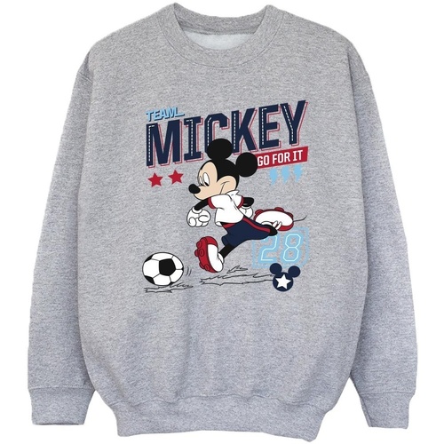 Vêtements Fille Sweats Disney Mickey Mouse Team Mickey Football Gris