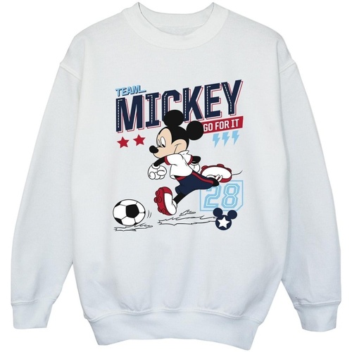 Vêtements Fille Sweats Disney Mickey Mouse Team Mickey Football Blanc