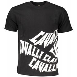 Vêtements Homme T-shirts manches courtes Roberto Cavalli QXT60A-JD060 Noir