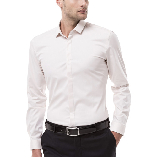 Vêtements Homme Chemises manches longues BOSS Sacs à main Blanc