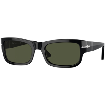 lunettes de soleil persol  po3326s lunettes de soleil, noir/vert, 57 mm 