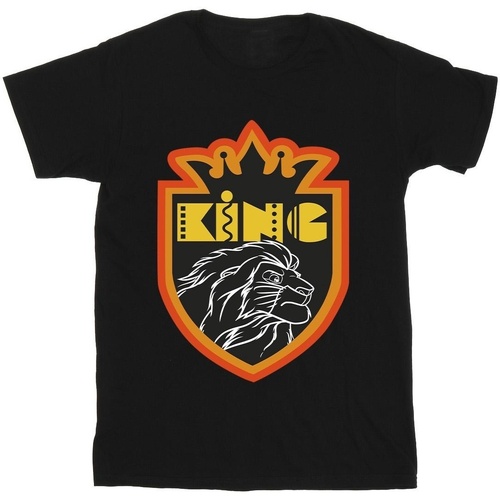 Vêtements Fille T-shirts manches longues Disney The Lion King Crest Noir
