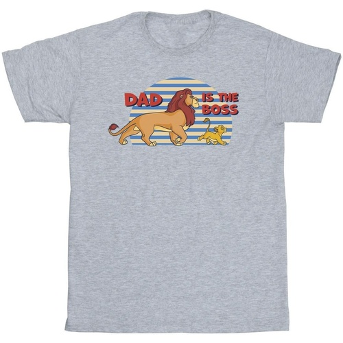 Vêtements Fille T-shirts manches longues Disney The Lion King Dad Boss Gris