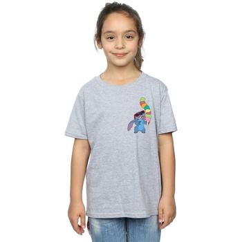 Vêtements Fille T-shirts manches longues Disney Lilo And Stitch Ice Cream Gris