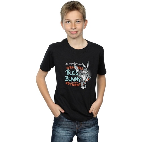 Vêtements Garçon T-shirts manches courtes Dessins Animés Vintage Bugs Bunny Noir