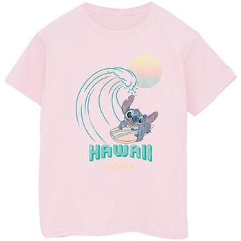 Vêtements Fille T-shirts manches longues Disney Lilo And Stitch Hawaii Rouge