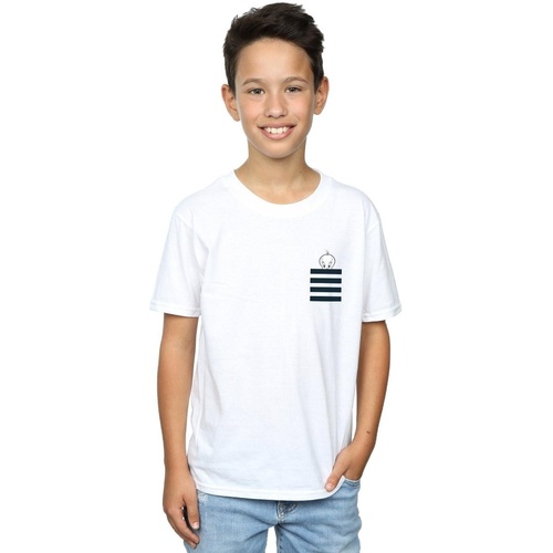 Vêtements Garçon T-shirts manches courtes Dessins Animés Tweety Pie Striped Faux Pocket Blanc