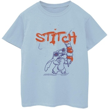 Vêtements Fille T-shirts manches longues Disney Lilo & Stitch Ice Creams Bleu