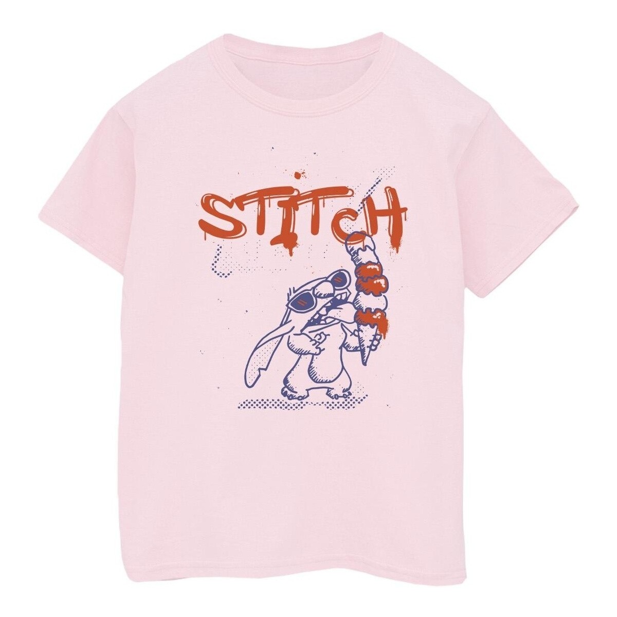 Vêtements Fille T-shirts manches longues Disney Lilo & Stitch Ice Creams Rouge