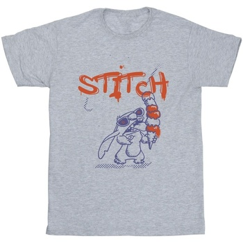 Vêtements Fille T-shirts manches longues Disney Lilo & Stitch Ice Creams Gris