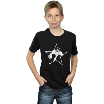 Vêtements Garçon T-shirts manches courtes Dessins Animés Sylvester Mono Star Noir
