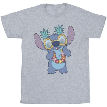 Vêtements Fille T-shirts manches longues Disney Lilo And Stitch Tropical Fun Gris