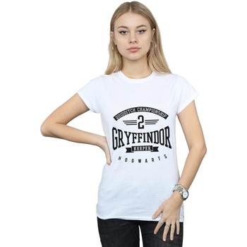 Vêtements Femme T-shirts manches longues Harry Potter Gryffindor Keeper Blanc