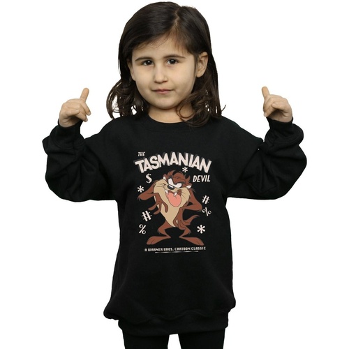 Vêtements Fille Sweats Dessins Animés Vintage Tasmanian Devil Noir