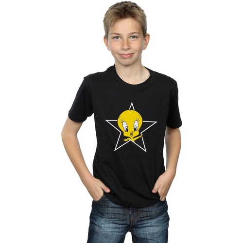 Vêtements Garçon T-shirts manches courtes Dessins Animés Tweety Pie Star Noir