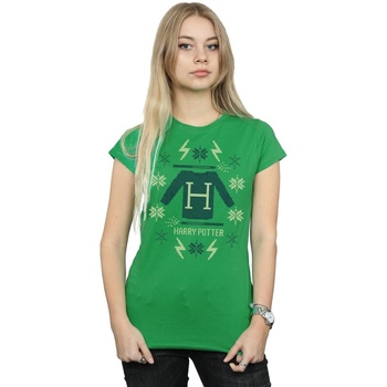 Vêtements Femme T-shirts manches longues Harry Potter Christmas Knit Vert
