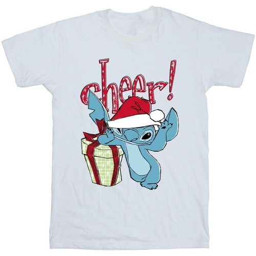 Vêtements Fille T-shirts manches longues Disney Lilo And Stitch Cheer Blanc