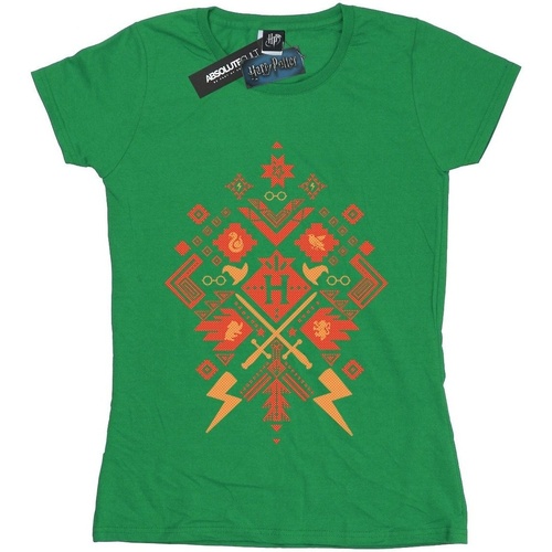 Vêtements Femme T-shirts manches longues Harry Potter Christmas Fair Isle Vert