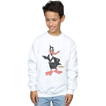 Vêtements Garçon Sweats Dessins Animés Daffy Duck Distressed Blanc