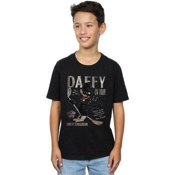 Vêtements Garçon T-shirts manches courtes Dessins Animés Daffy Duck Concert Noir