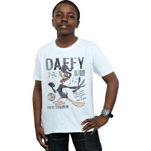 Vêtements Garçon T-shirts manches courtes Dessins Animés Daffy Duck Concert Blanc