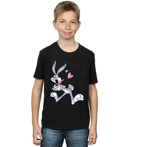 Vêtements Garçon T-shirts manches courtes Dessins Animés Bugs Bunny In Love Noir