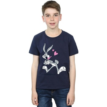 Vêtements Garçon T-shirts manches courtes Dessins Animés Bugs Bunny In Love Bleu