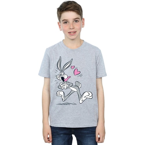 Vêtements Garçon T-shirts manches courtes Dessins Animés Bugs Bunny In Love Gris