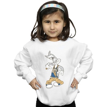 Vêtements Fille Sweats Dessins Animés Bugs Bunny Rapper Blanc